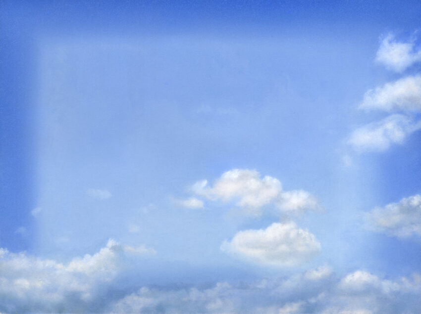 Image of sky and clouds with faded centre
